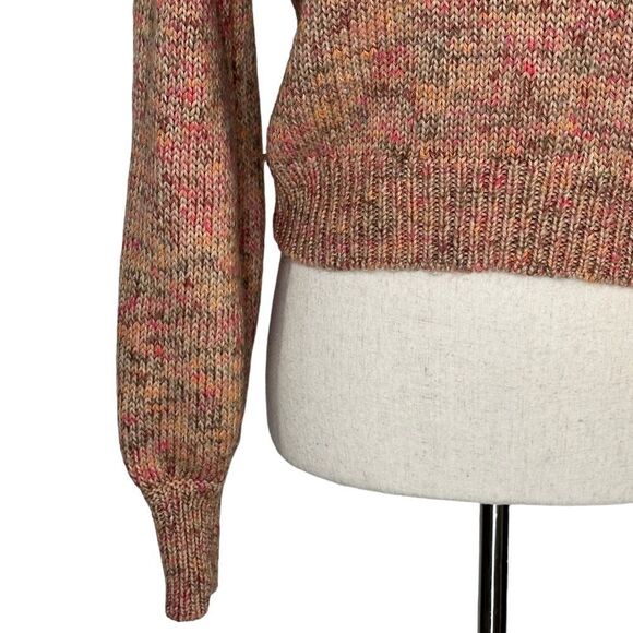 Intermix Vanessa Pink Puff Sleeve Cropped Sweater| Size S - Picture 7 of 10